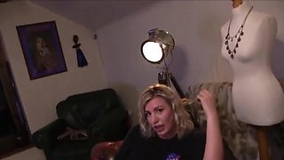 Large a-hole stepsis tucked and nutted on her adorable face POV
