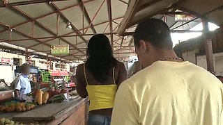 CULIONEROS - Busty Black Colombian  Karina  Picked Up At A Street Market