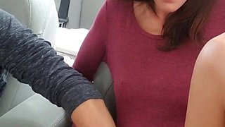 Hot Couple Caught Fucking in the Car after Date, Screaming Orgasms, Creampie View