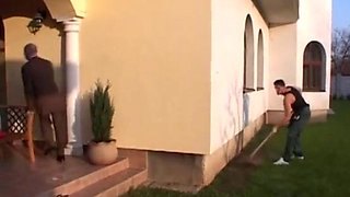 Busty French Wife Anal Fucked By Gardener