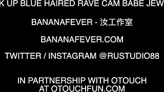 Pick Up Blue Haired Rave Cam Babe Jewelz  - BananaFever AMWF