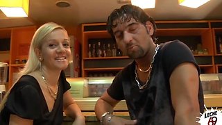 Spanish Couple At Public Coffee Shop