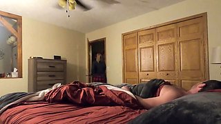 Daughter tricks stepfather into thinking she is his wifey and bonks his rock-hard dong till this guy creampied her pussy