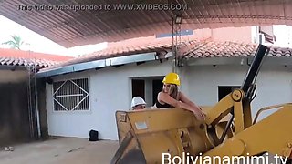 I was exhausted of giving my gazoo on a sofa so i rented a backhoe ... come to see how this guy destroyed my wazoo on bolivianamimi.tv