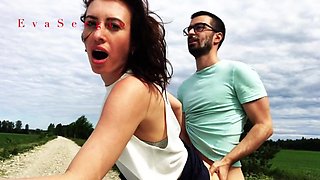 Stranger Fucks Me on My Car's Hood (and I Film It!) - EvaSergio Weekend Adventure Pt. two