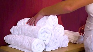 Cute massagist daydreams about sexy blonde mother I'd like to fuck licking her pussy and gazoo to orgasm