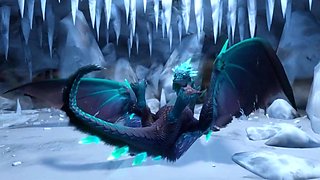 dragon feral chick ice cave human bang-out