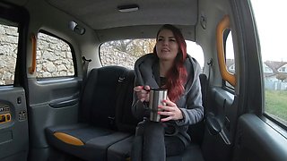 Fake Taxi Cindy Shine leaned over the backseat of a London cab Sep 10th 2021
