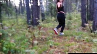 Slutty Mommy Takes Her Step-Son Into The Woods And Sucks His Dick - Milf Pissing And Son Watching