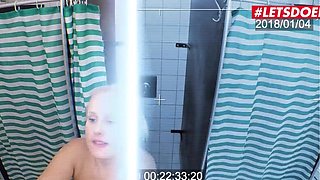 LETSDOEIT - (Angel Wicky, Erik Strongholm, Mr. White) - Huge Tits Step Sister Fucks Her Step Brother And His Friend In The Shower