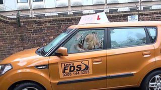 Fake Driving School Ella Hughes Fails her Test on Purpose