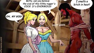Plantation Plantation owner Betty  her friend Samatha are Large Ebony Weenie Harlots and they have thier way with one they have bound up in the barn, then many of his friends arrive  the balance of force shifts