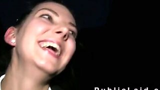 Non-Professional showcasing love muffins and fucking Hot black dark-skinned European amateur hottie showing her big zeppelins and arse in public for money then getting her hairless impure cleft group-fucked at night point of view