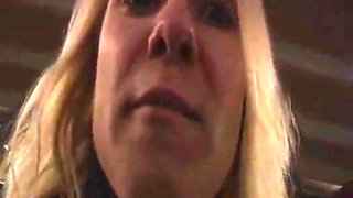 Non-Professional German Housewife Fuck and Facial on Subway