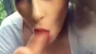 Nasty college girl skips class to cheat on bf in public then comes home to get a rigid facefuck and throatpie - AmeliaSkye
