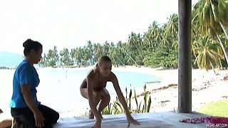 Anna Sensuous Tropical Massage Anna acquires completely nude for a rubdown by some other chick Anna's nipples go erect and that babe gets visibly thrilled as the massagist gives her a very relaxing oil rubdown