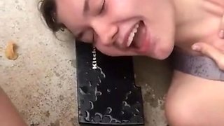 Pissing in her Girlfriend's Mouth