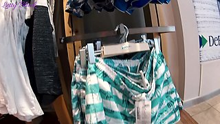 Fitting Room Sex with Clothing Store Consultant Ends Cum Swallow