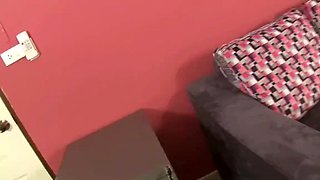nineteen yr elderly skinny Asian sweetheart on audition couch
