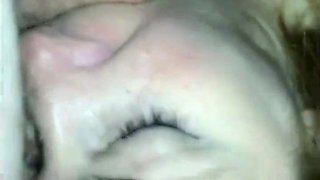 Homemade Blowjob jizz in her mouth and facial