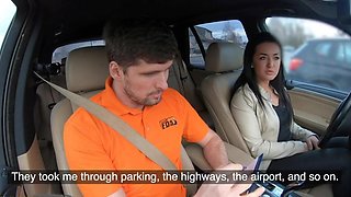 Fake Driving School Zuzu Sweet Gets Spunk in Mouth for her Licence
