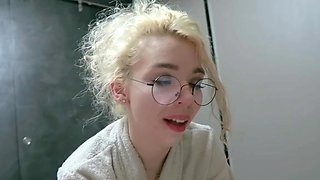 Glasses Teen Show Booty and Swallow