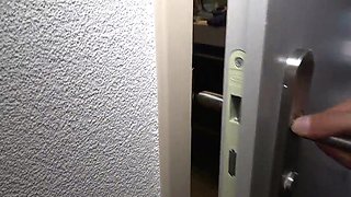 Fat girl fucked in the throat in the bathroom