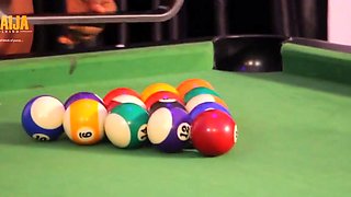 Nigerian Lesbian lesbos have fuckfest on the snooker board after a hawt soiree