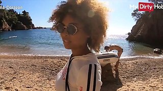 MyDirtyHobby - Luna Corazon engulfing her friends dong at the beach and almos