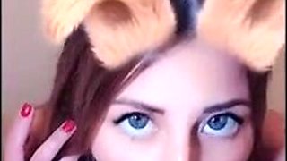 Super Cute Bunny Cumming and takes Cum in Snapchat - Rosie Skye