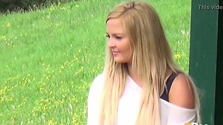 Public Pissing Leaves This Blonde's Panties Soaked!