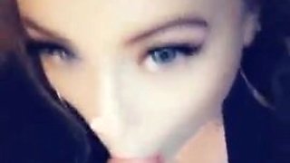 Amelia Skye breast fucks and gargles large rod on Snapchat