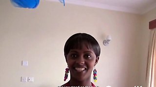 African Hottie Takes White Cock In Hotel Room