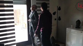 Roofer badly tears the ass of lonely housewife!